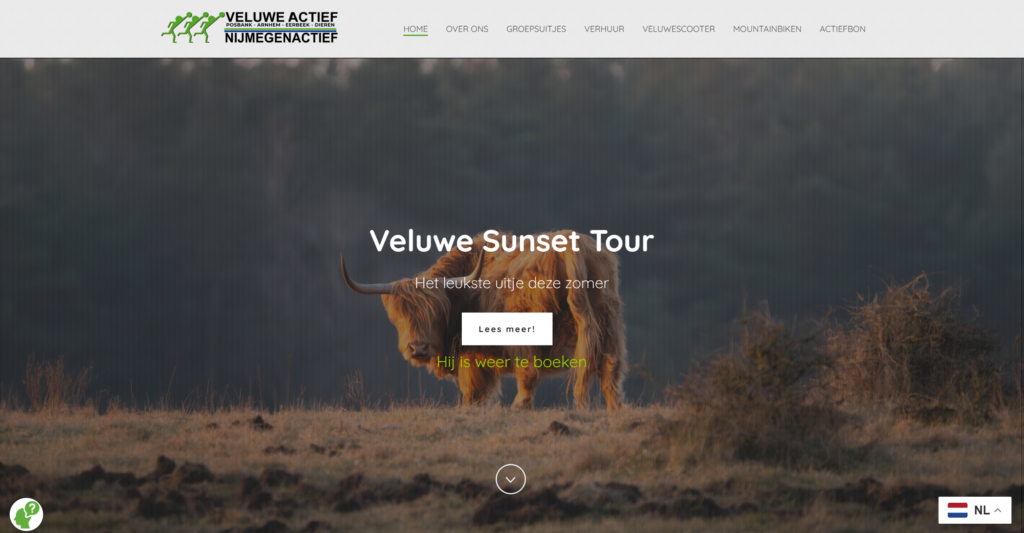 Veluweactief, ontwerp van Brouwer's Webdesign